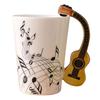 Ceramic Cup Coffee Mug Instrument Mug Creative Gift Black Guitar MIT