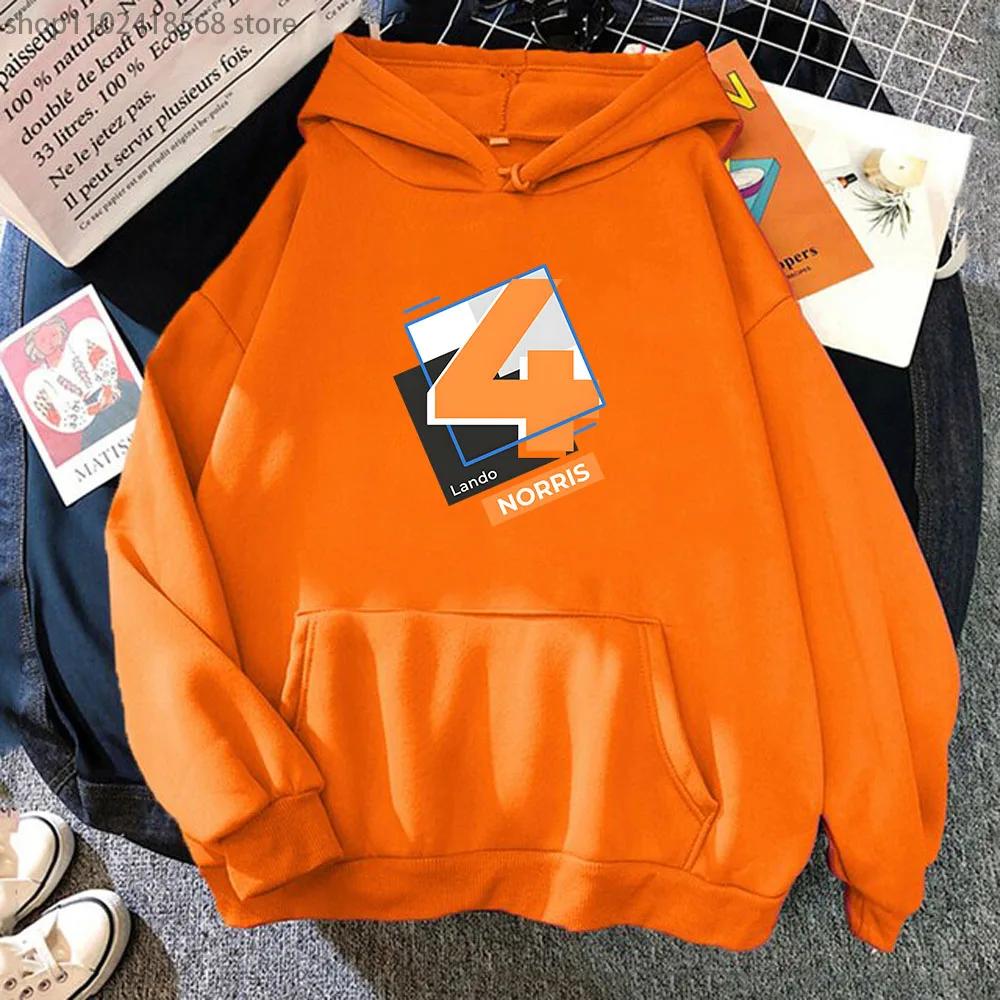 Men's Clothing F1 Hoodies Number 4 Sweatshirt Y2k Clothes Autumn Winter Women Unisex Streetwear Long Sleeve Top