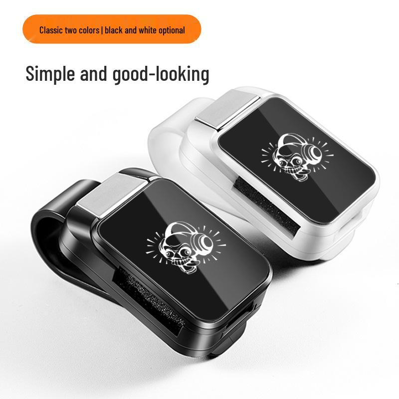 Multifunctional Skull Head Car Glasses and Ticket Sun Visor Clip