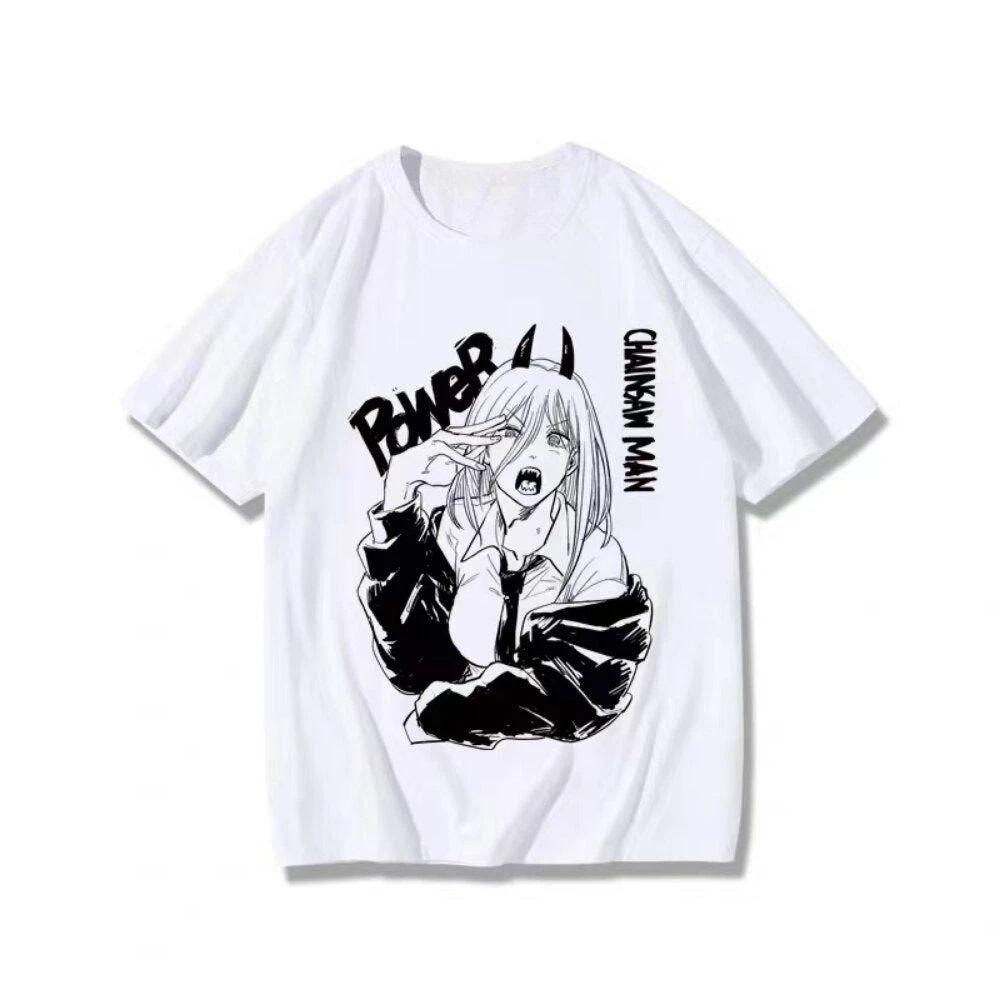 Y2k Tees Tops Retro Aesthetic T Shirts Anime Tshirt with Anime Pattern Cotton Short Sleeved Tshirt Casual Streetwear Unisex