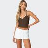 Women's Fashion Casual Summer Sexy Solid Color Lace Stitching Low Cut Camisole Top