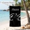 Lewis Hamilton Custom Name Printed Beach Towel Personalized Soft Towel For Swimming Beach Travel