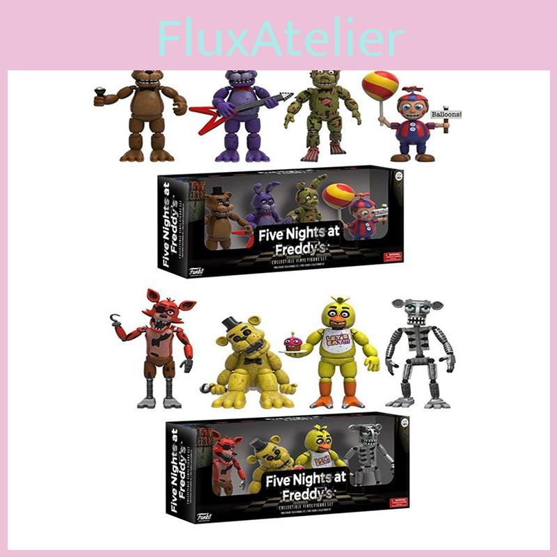 4pcs Five Fnaf Nights At Freddys Pizza Simulator 4cm Action Figures Game Toys