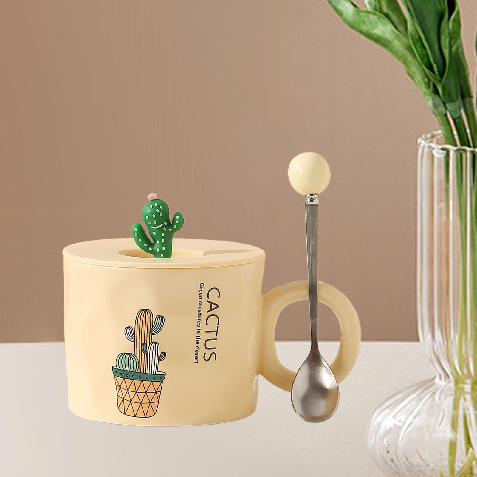 

Кофейная кружка с рисунком, фарфоровая чашка, пылезащитная крышка, керамическая кружка с широким горлышком для латте, эспрессо, Style A