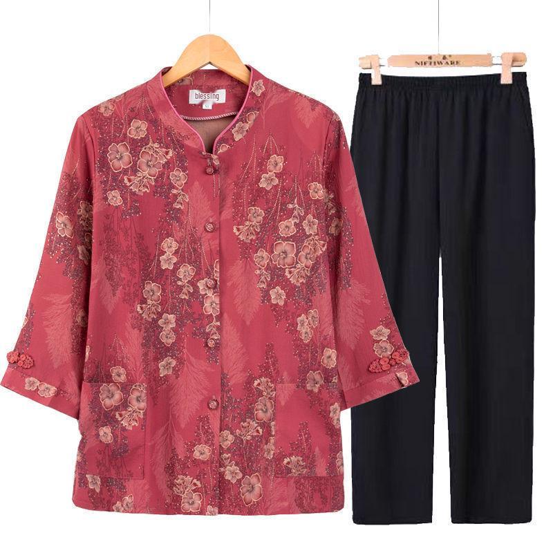 Omas Frühlings- und Herbst-Siebenarm-Outfit für Senioren