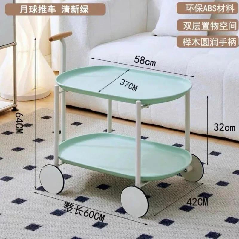 Nordic Coffee Tables Home Furniture Mobile Living Room Tv Stands Sofa Side Table Storage Carts Creative 2 Deck Tea Tables Mesas