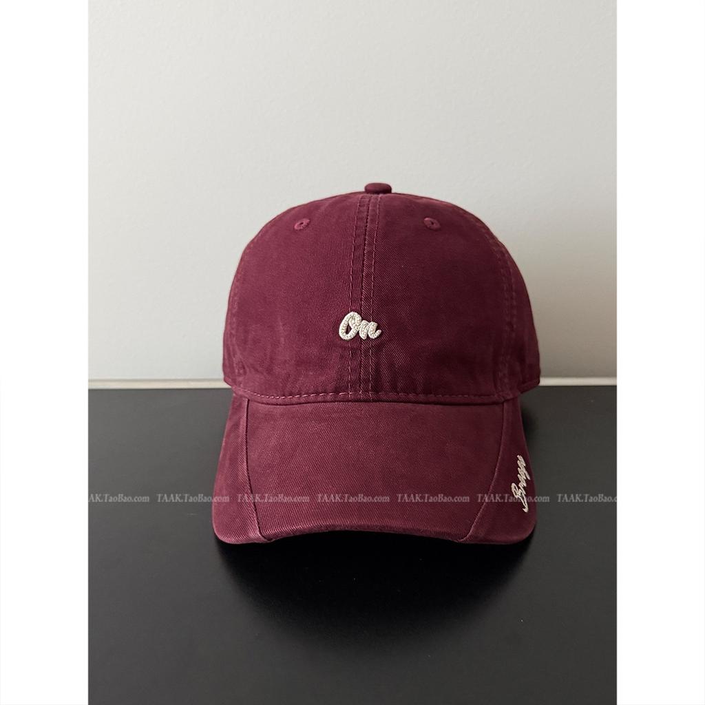 ON embroidery letter cap new Korean niche trendy brand female versatile street face small baseball cap