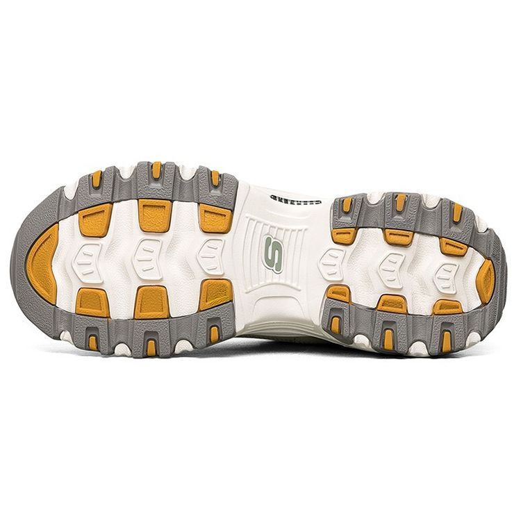 Skechers DLites 1.0 Panda Shoes Milk Tea Bear Thick Sole Sports Comfortable Casual Shoes Women Sneaker Olive 13167-NTOL