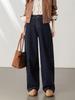 2025 Autumn Women's High Waist Curved Blade Jeans - Slimming Retro Style Long Pants