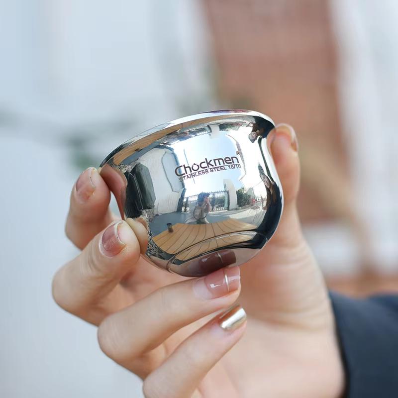 Solid 316 Stainless Steel Mini Shot Glass Cup 0.1kg Premium Wine Tea Souvenir Cup with Etched Surface for Home Bar Outdoor Use