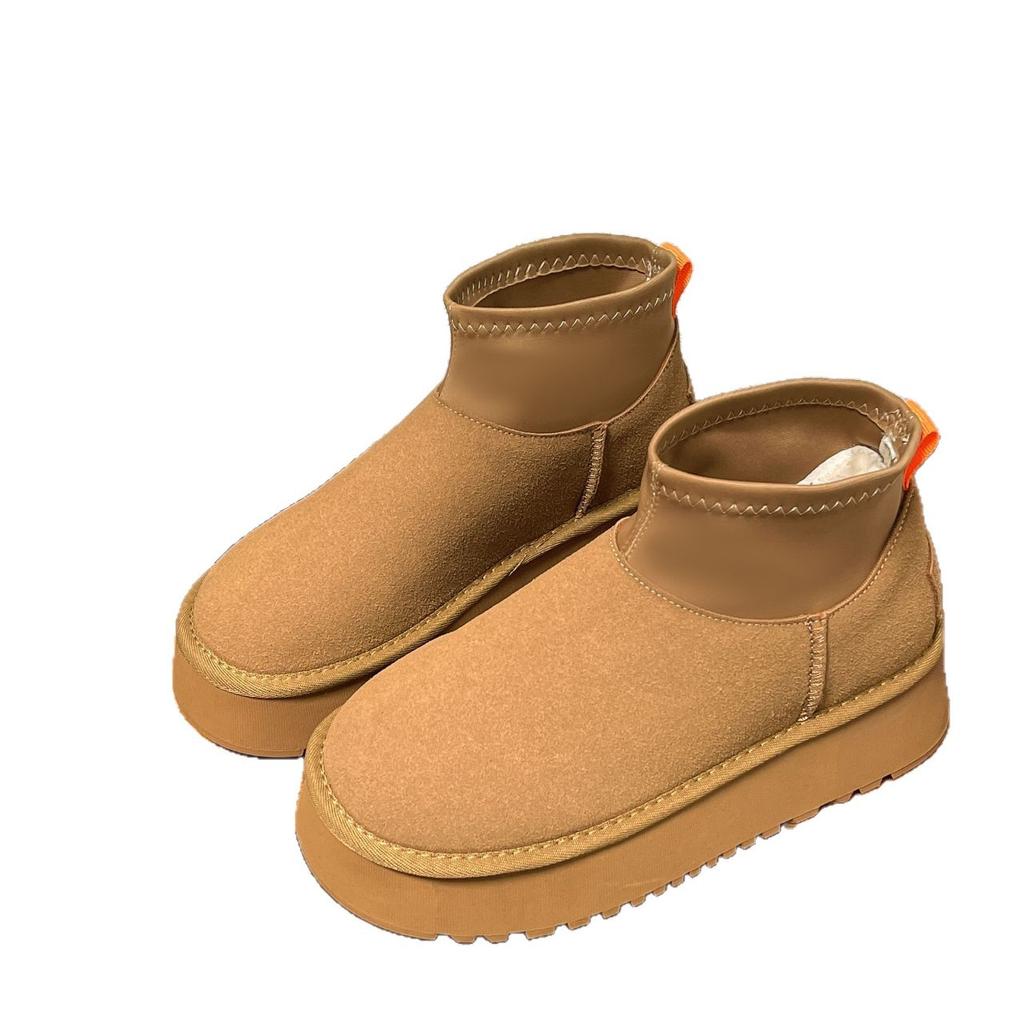 Thick-soled Inner Height-increasing Fur Integrated Snow Boots Women's 2025 New Winter Velvet Thickened Warm Northeast Cotton Shoes