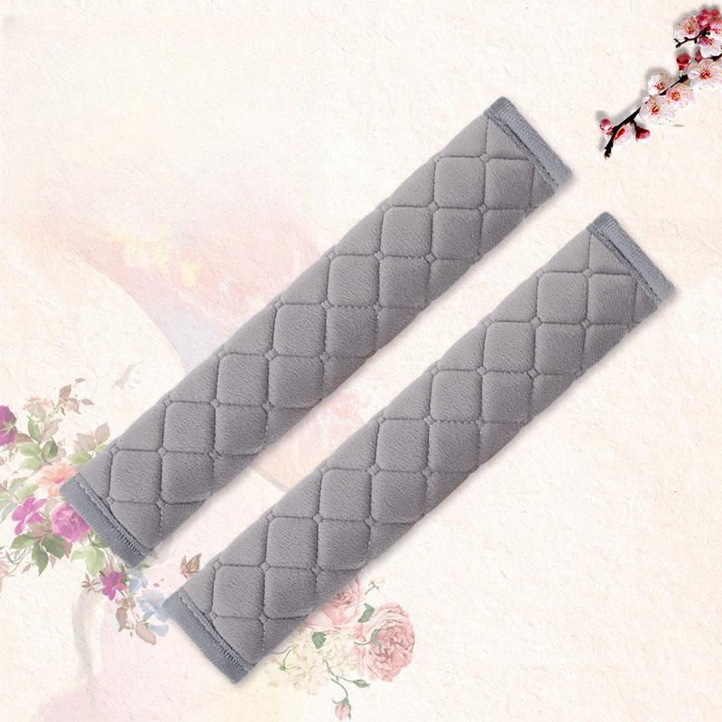 

2 шт./1 пара Универсальный чехол для ремня безопасности автомобиля Регулируемый плюшевый чехол для ремня безопасности автомобиля Накладка на плечо для детей, ребенка, взрослых Автомобильные аксессуары для интерьера gray,1 pair