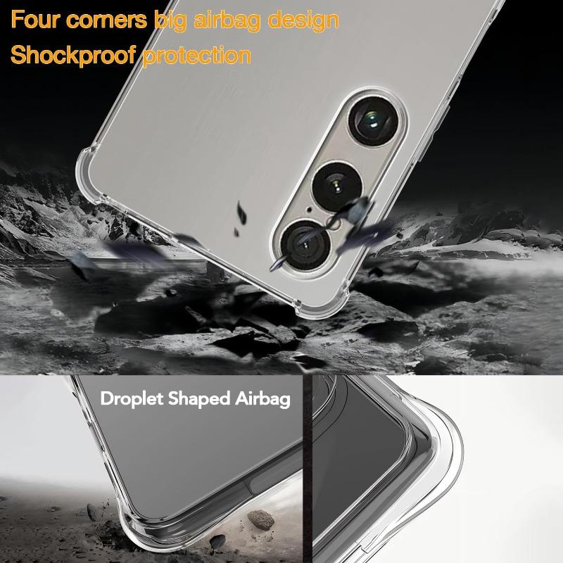 Case For Sony Xperia 10 1 VII VI V IV III II Transparent Protective Cover Four Corners Shockproof Bumper Coque Fundas