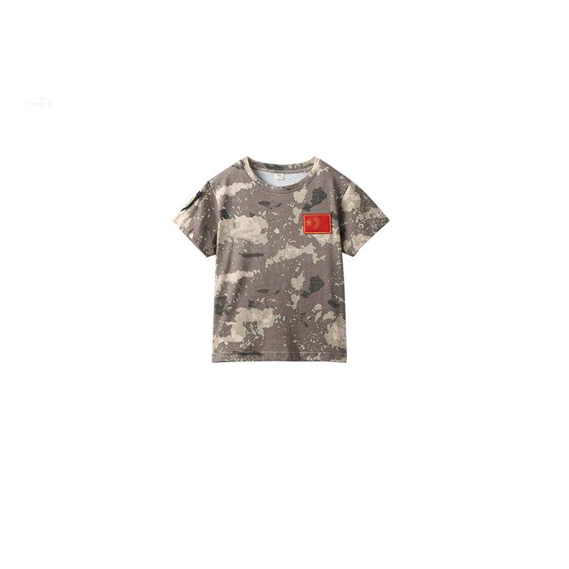 Kids' Summer Camo Uniform Set for Military Training and Outdoor Events - Unisex