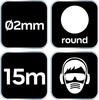 Round trimmer line, diameter 2 mm, length 15 m