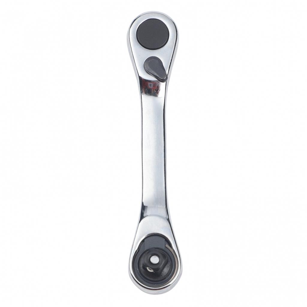 Chrome Vanadium 1/4 Inch Double Ended Ratchet Wrench 72 Tooth Quick Action