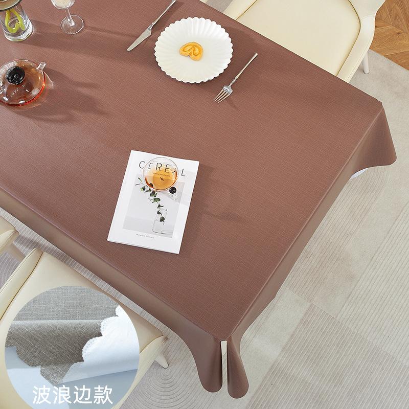 Household Dining Table Mat Waterproof And Oil-Proof Leave-In Tablecloth Kitchen Stall Non-Slip Dining Table Cloth Premium Feeling Table Mat