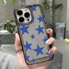 Blue pentagram Phone case iPhone 15 Pro Max 11 12 13 16 14 Plus 7 8 XS Silicone Shockproof Case Lens protector shell