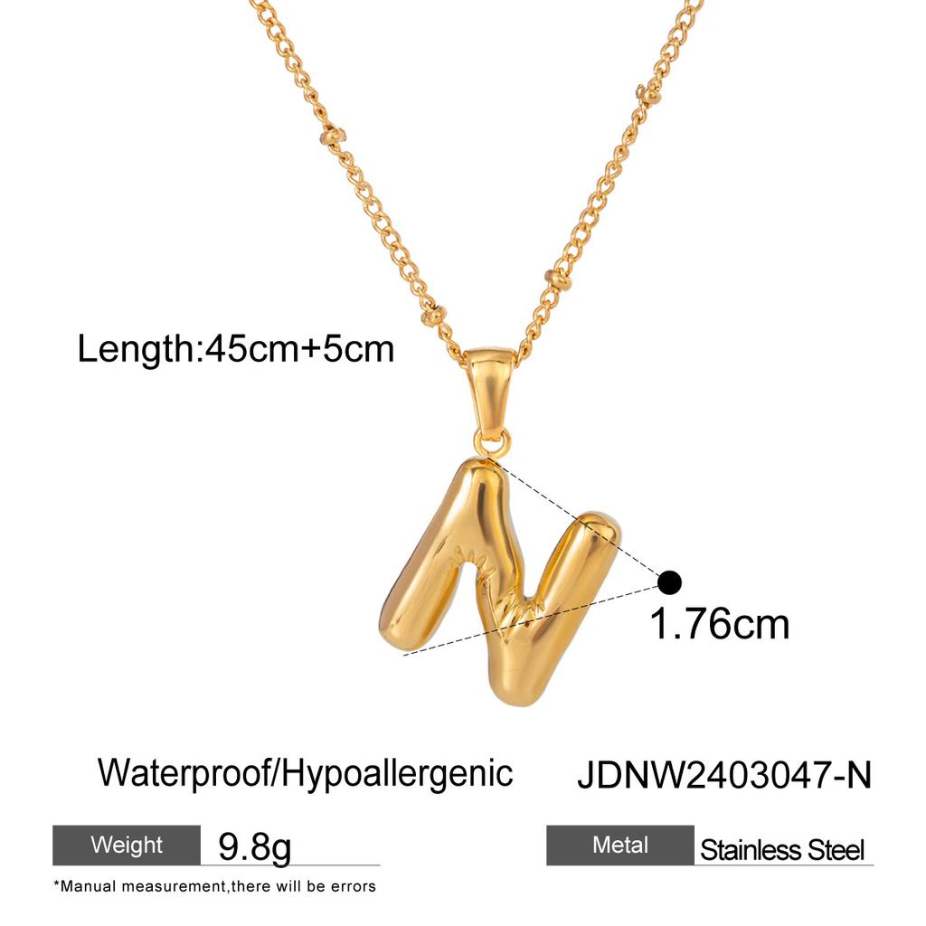 Stainless Steel Letter Necklace Pendant, High-end Collar Chain, Titanium Steel Jewelry for The Neck.