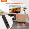 Rattan TV Stand for 65" TV Boho TV Stand with Build-in Socket Oak