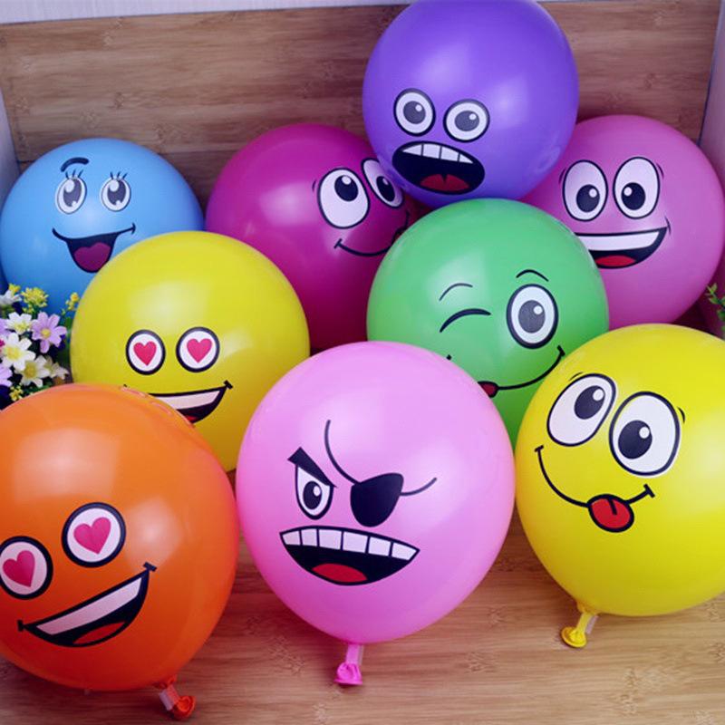 Palloncini Espressione Multicolore da 12": Perfetto per Feste, Mercati Notturni, Compleanni di Studenti e Bambini e Decorazioni di Cartoni Animati.