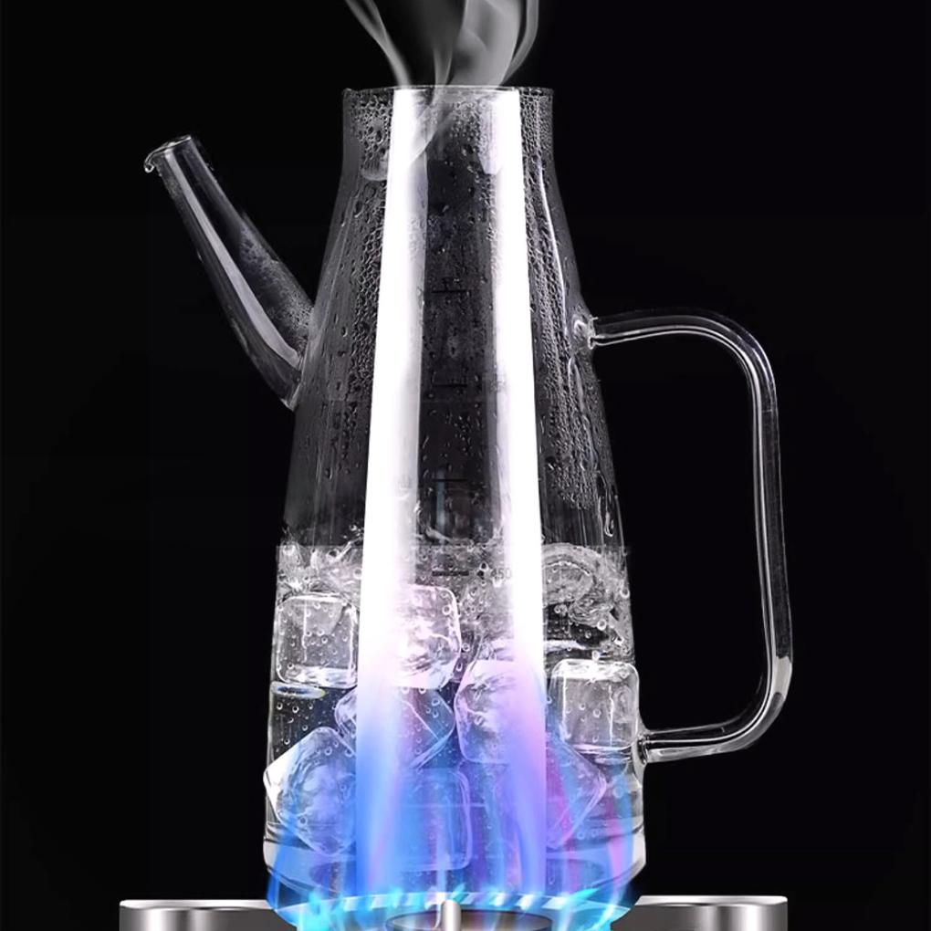 550/750/1000ml Große High-Borosilikatglas-Ölflasche für Speiseöl und Essig Spender Karaffe mit rutschfester Silikonbasis