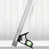 300mm Adjustable Combination Square Angle Ruler 4590 Degree with Bubble Level