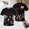T-shirt Imprimé 3D Groupe Rock Motley Crue Hommes Femmes Mode Hip Hop Décontracté Manches Courtes Hauts T-shirts Vêtements Hommes T-shirt Enfant