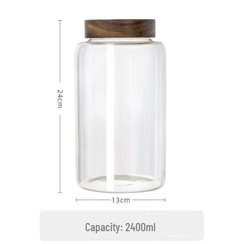 Spiral Lid High Borosilicate Glass Storage Jar
