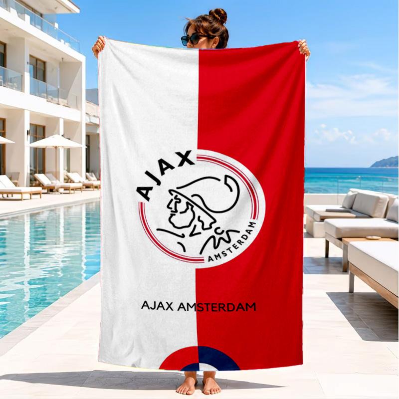 AFC Ajax Emblem Design Strandtuch, Schnelltrocknend, Pflegeleicht, Geeignet für Fitness und Strandurlaub, Sport-Essential