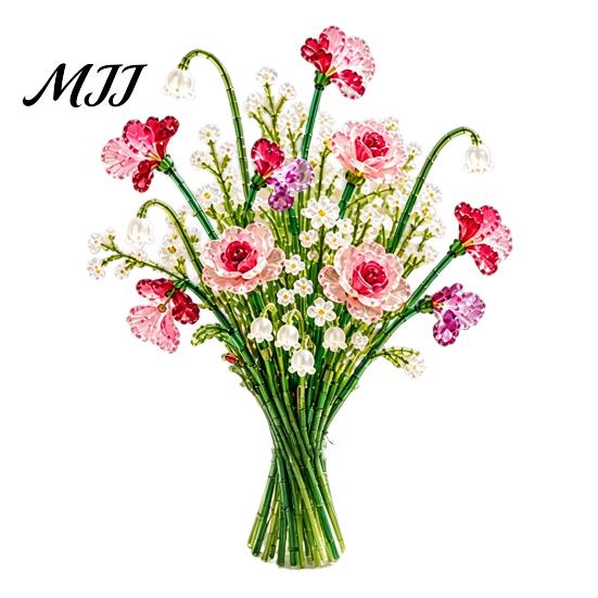 Set Tutorial Fiore con Perline Kit Bouquet di Fiori Selvatici, Artigianato Fai da Te Floreale Decorazione per la Casa Realizza Fiori, Progetto Artistico con Perline per Adulti Adolescenti Kit