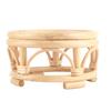 Rattan Indoor Plant Stand Round Shape Natural Plant Rack Handmade Rattan Planter Stand for Home Garden Yard Small