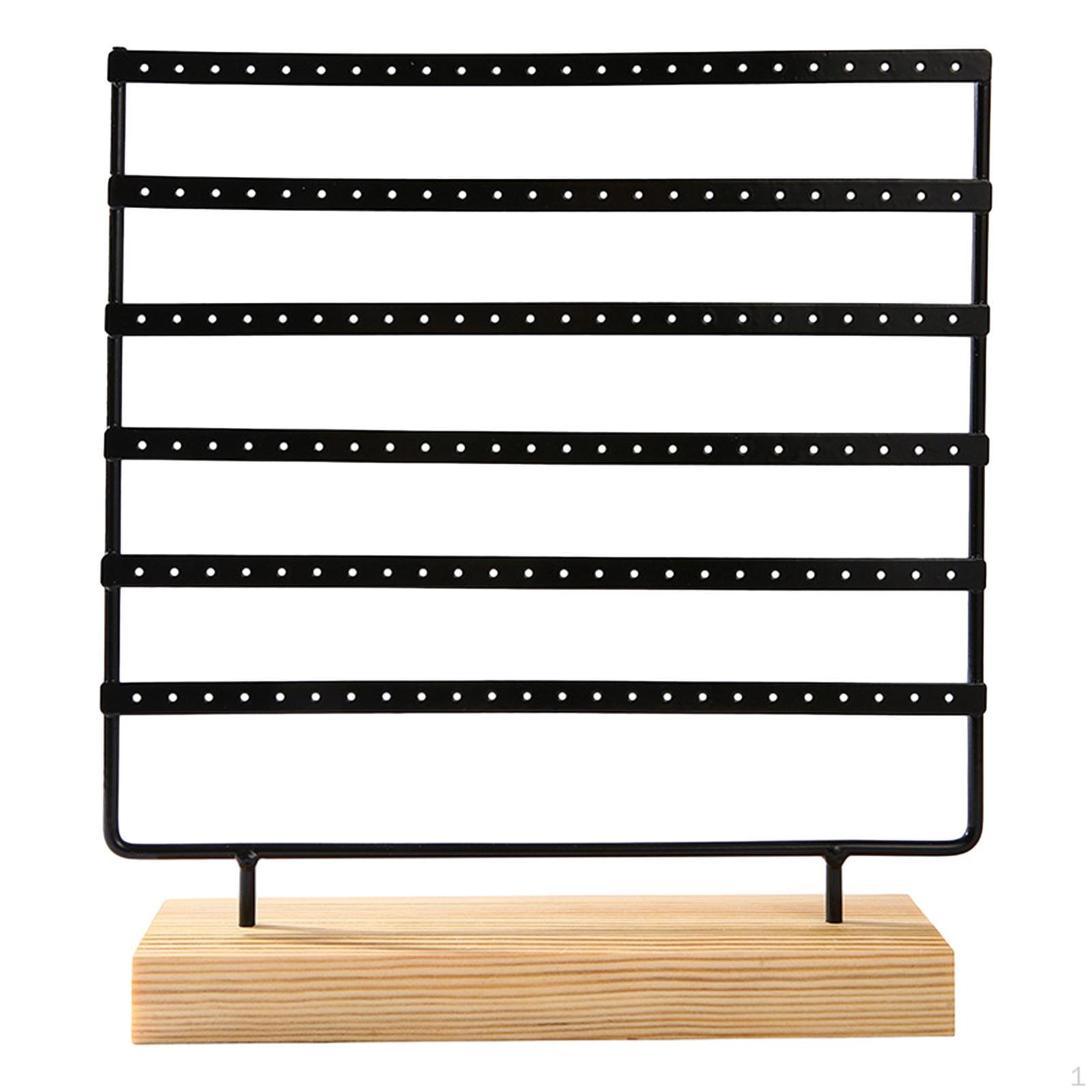 

144 отверстия, 6 слоев, подставка для ювелирных изделий, держатель-органайзер для сережек чёрный