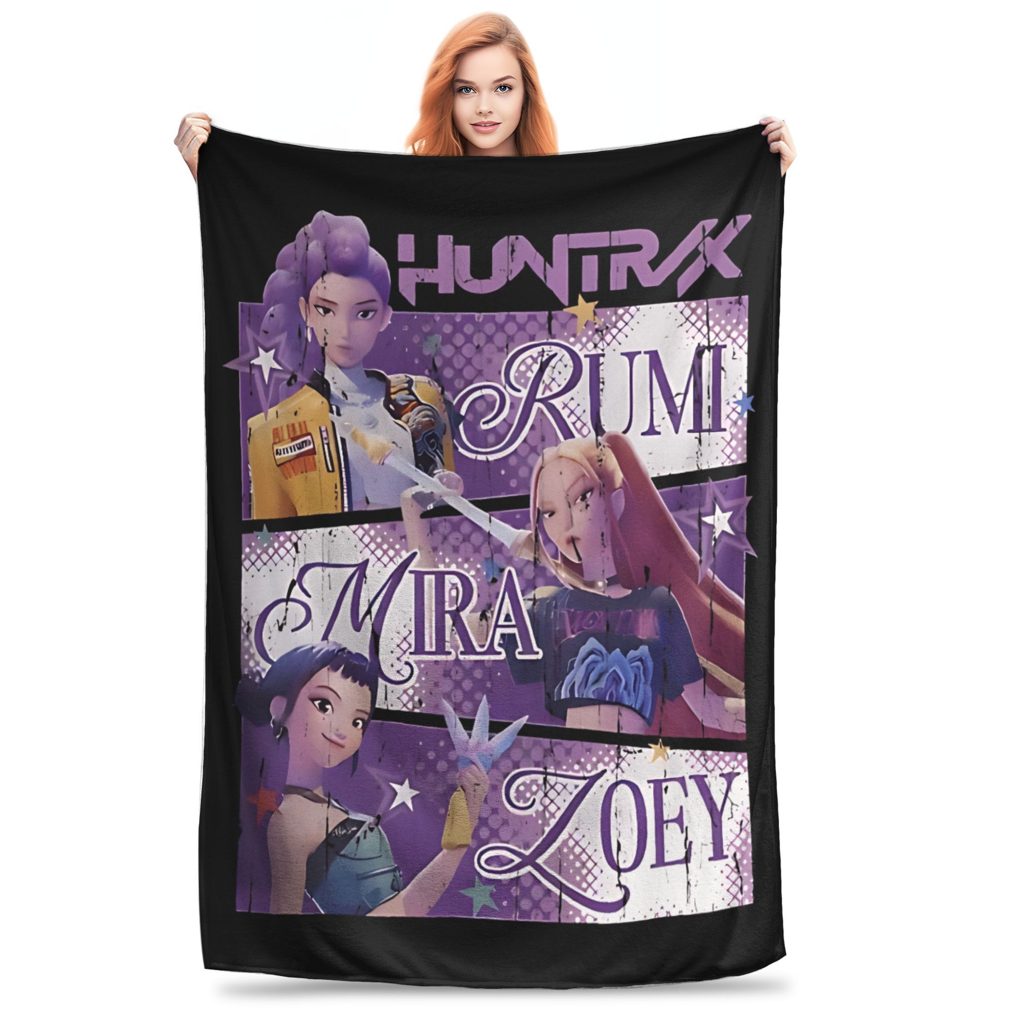 

Saja Boys Kpop Hunter Halloween Blankets Quality Soft Warm Bedding Throws Autumn Girls Boys Couch Bed Street Trend Bedspread 30x40in
