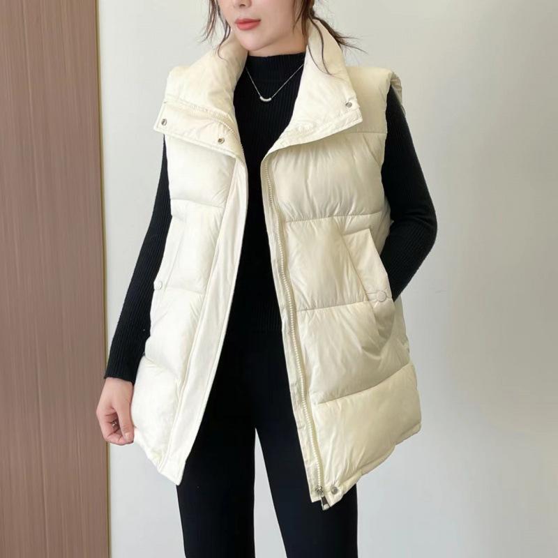 Down Cotton Vest Women's Short Autumn and Winter New Korean Version Loose Outer Wearing Vest Vest Jacket