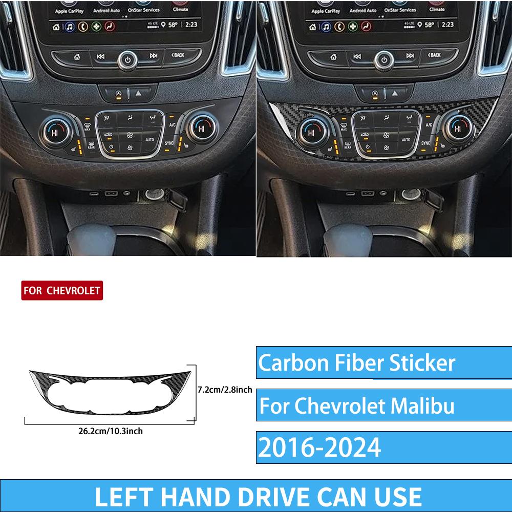 Carbon Fiber Car Accessories Gear Shift Dashboard Air Vent Interior Cover Trim Modified Sticker For Chevrolet Malibu 2016-2024