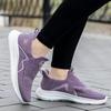 Women's Solid Color Casual Sneakers, Slip on Lightweight Soft Sole Walking Shoes, Air-cushion Daily Wear