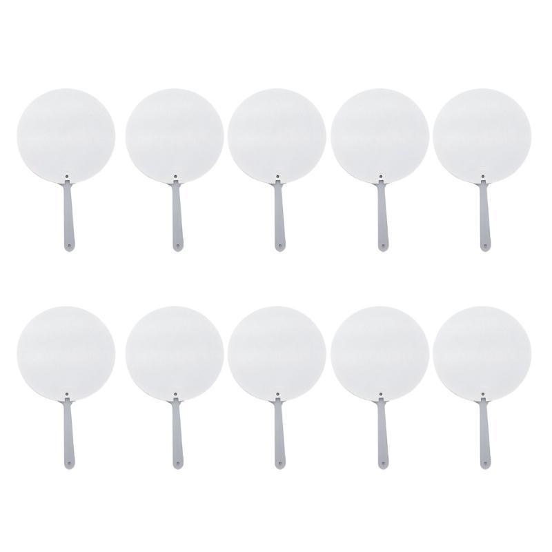  10 Count Handheld Fan with Sublimations Blank for DIY Projects for Weddings and Event
