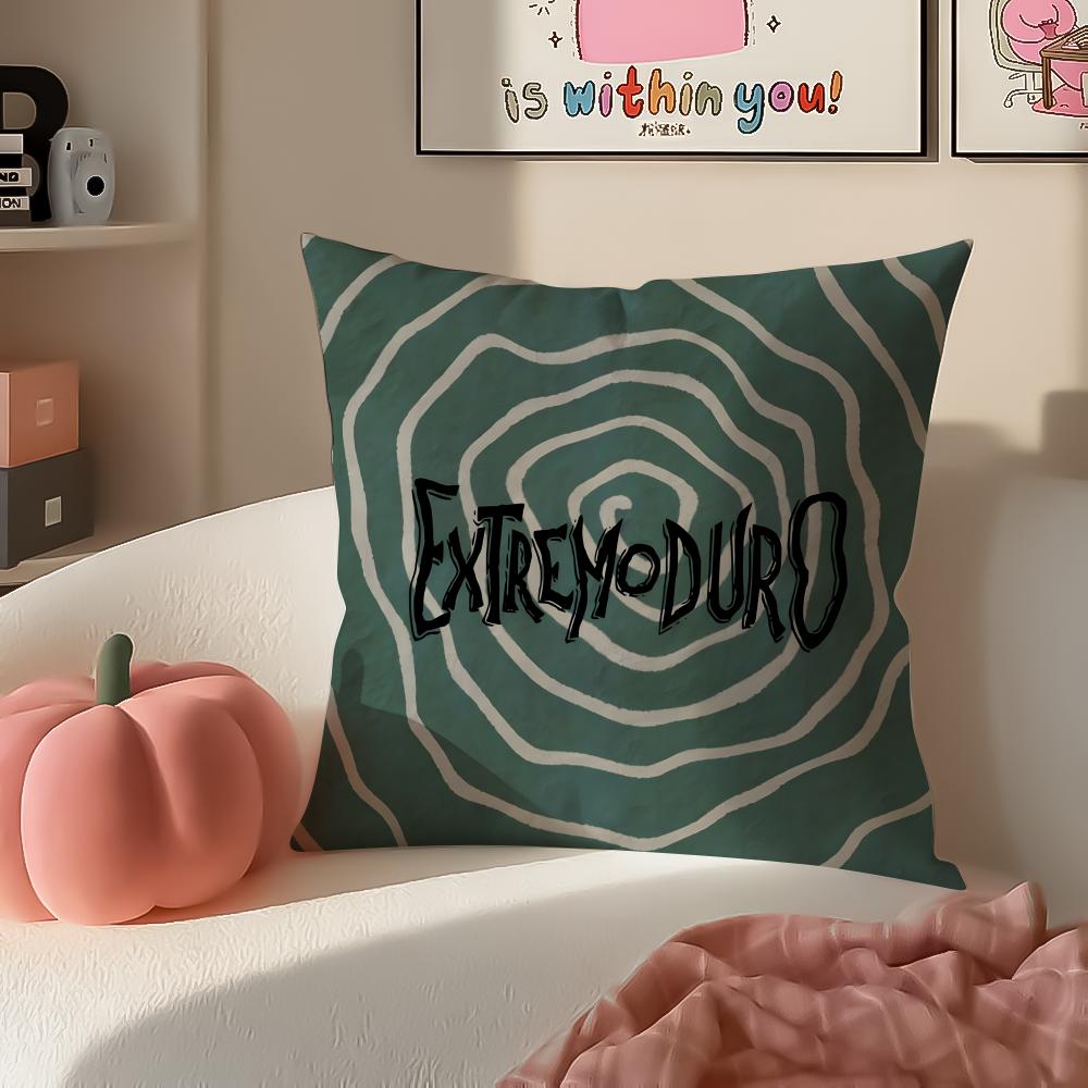 Rebellious Spanish Rock Band EExtremoduro Cushion Cover Pillowcase Short Plush Invisible zipper Room Sofa Cushion Cover