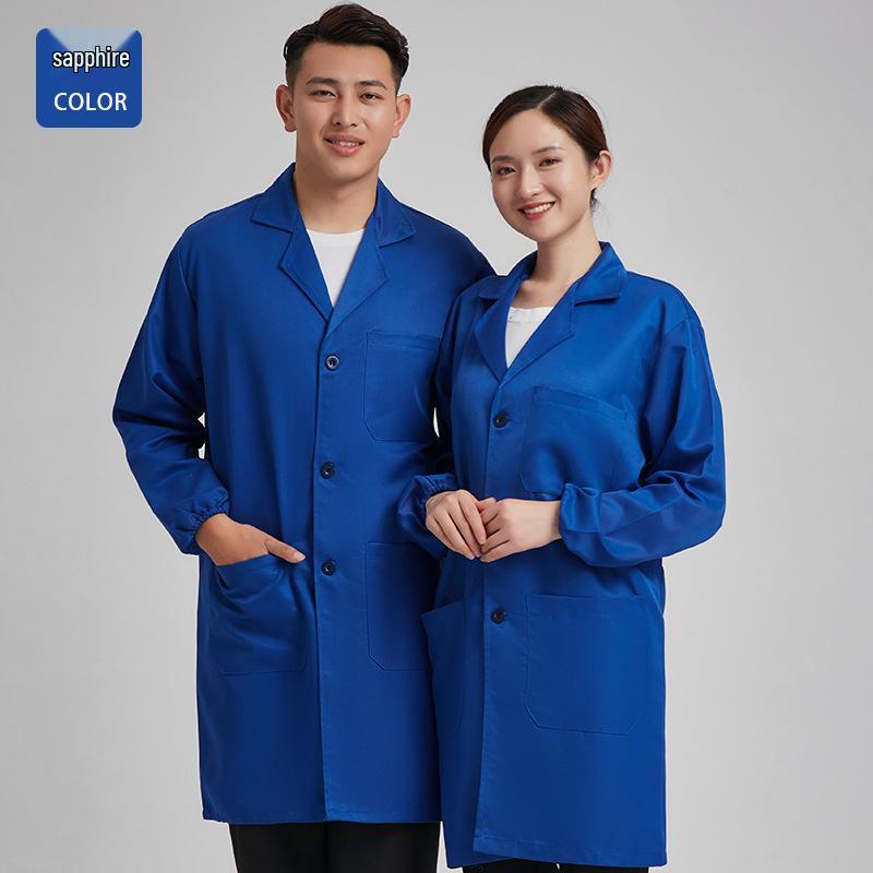 Men's Anti-Static Wear-Resistant Work Coat - Mid-Length, Thickened for Labor Protection