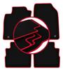 Velour Floor Mats with Red Edge For: Opel Vectra C Station Wagon (2003-2008)
