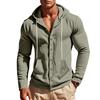 QICED Men's Fashion Hooded Long-sleeved Autumn/Winter Casual Blouses & Shirts Casual Chic