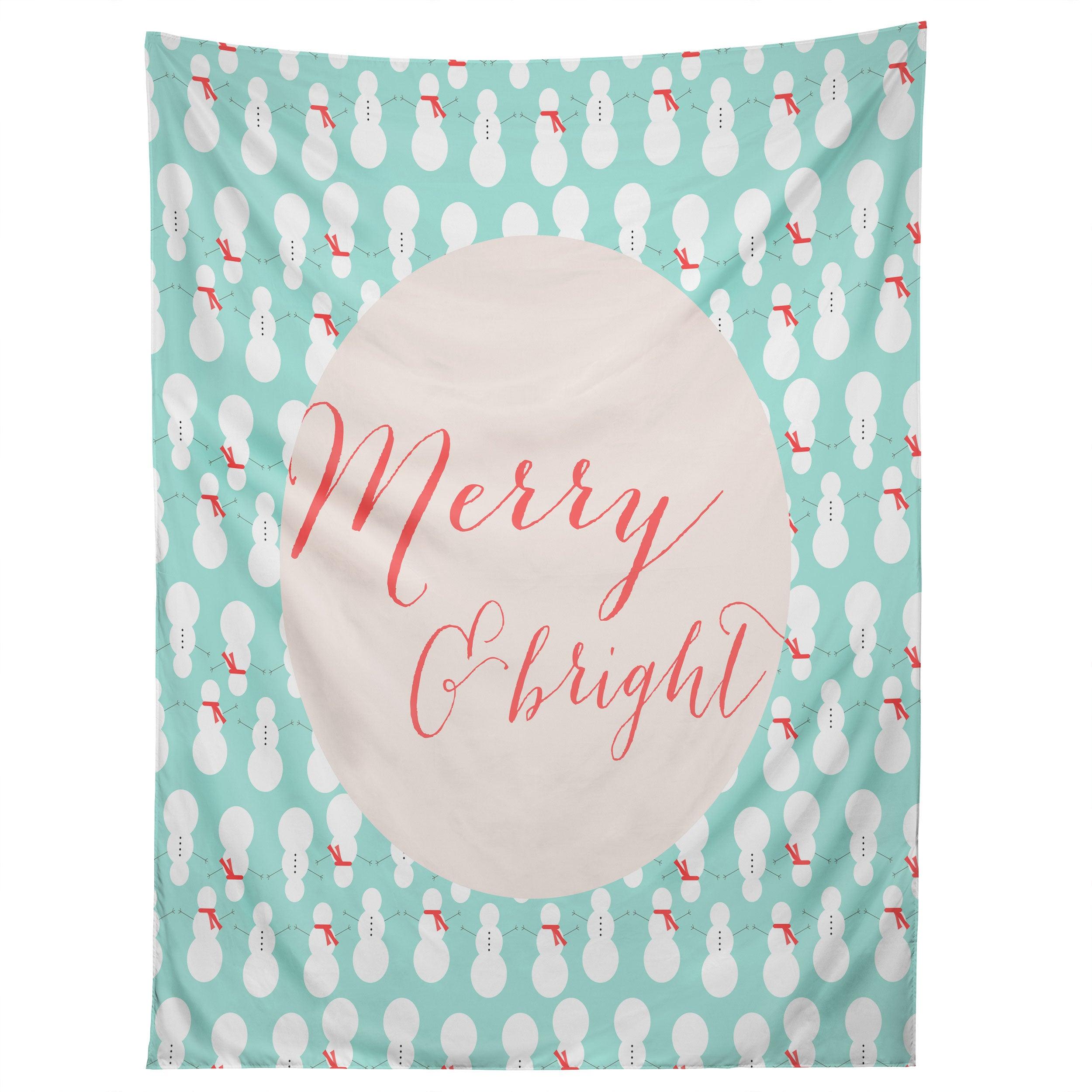 MERRY AND BRIGHT tapestry 75x100