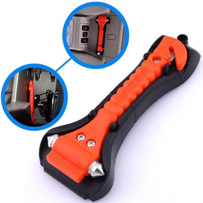 2 In 1 Mini Car Safety Hammer Life Saving Escape Emergency Hammer Cutter Window Glass Breaker Car Rescue Red Hammers