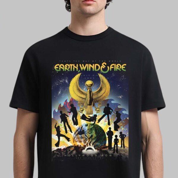 Neues Earth Wind And Fire Los Angeles 2025 Alle Größen Schwarzes Kurzes Shirt SA422 Unisex T-Shirt