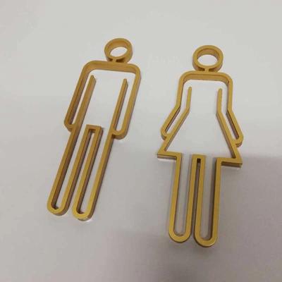 Akrylový symbol toalety Samolepicí Znamení na dveře toalety pro hotel, kancelář, domov, restauraci