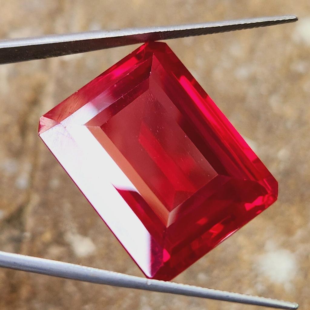 95 Cts Natural CERTIFIED Ruby Emerald Shape Red Rare Loose Gemstone