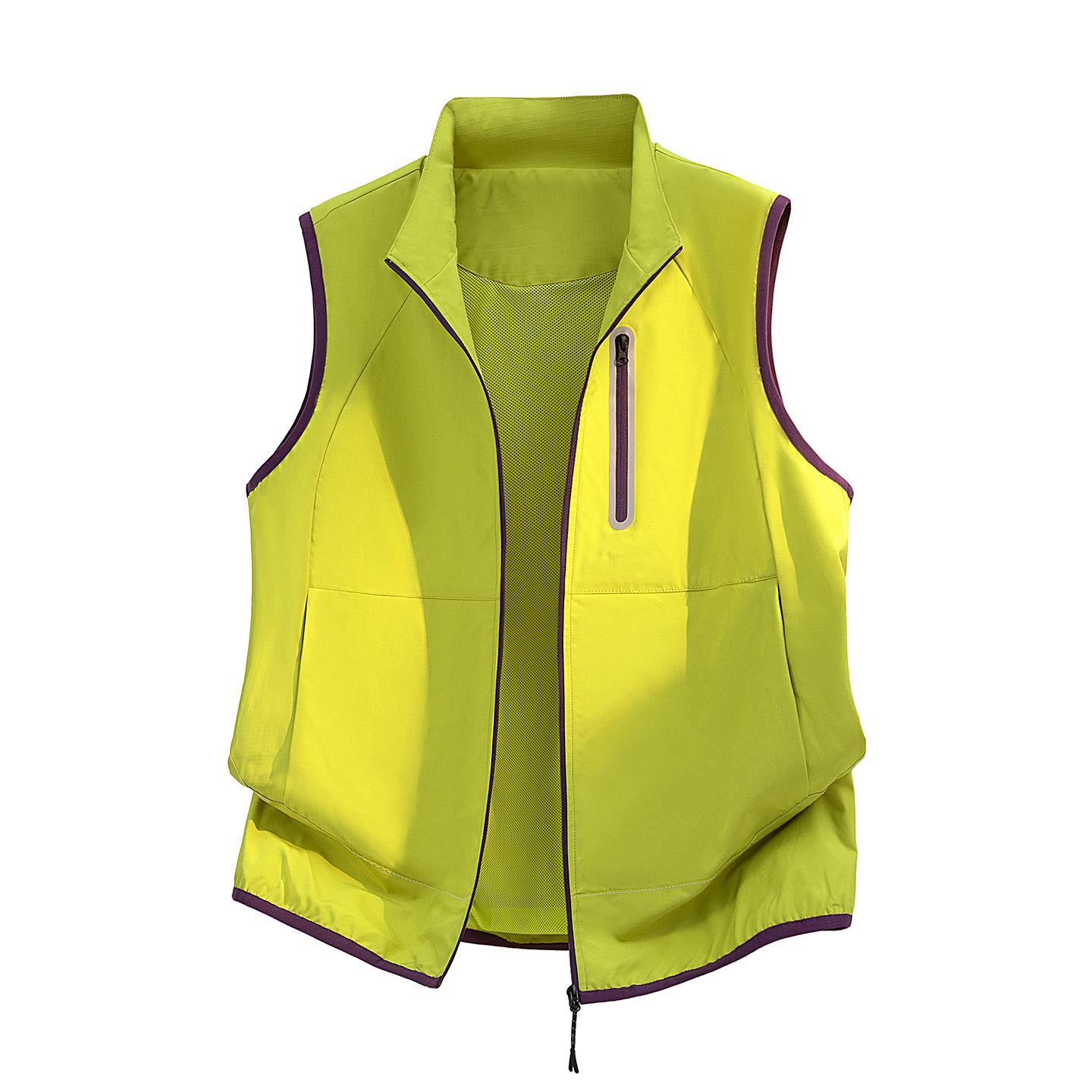 

Unisex Casual American Crop Top Sleeveless Jacket L сливовый/синий