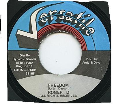 

7inch Record ROGER D 2 Freedom NONE Versatile Jamaica Reggae Ska Dub Used