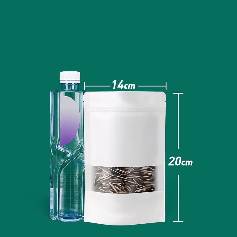 Self-Standing Kraft Ziplock Bag for Tea and Nuts Packaging